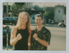 Sean Lee & Bruce Buffer standing outside of The Voice Mechanic on Melrose in the mid 1990's