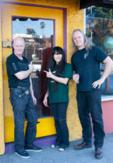 Chris Slade fromAC/DC and Miwa and Sean from MIWA at The Voice Mechanic on Melrose